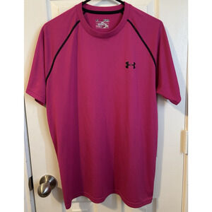 Under Armour Women's Hot Pink Short Sleeve Heat Gear Compression Shirt Size M